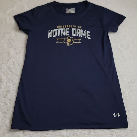 Under Armour Youth Notre Dame T-Shirt Size Large - Picture 1 of 6